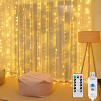 3 x 3m 300LED Curtain String Light Outdoor Indoor Party String Light Home Decoration String Light USB Fairy String Light