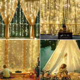 3 x 3m 300LED Curtain String Light Outdoor Indoor Party String Light Home Decoration String Light USB Fairy String Light