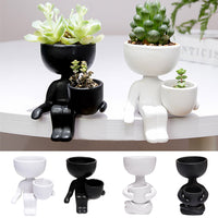 Imitation Human Shaped Ceramic Flowerpot