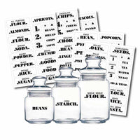 6 Sheets Pantry Labels Stickers Set for Kitchen Food Storage Containers 132 Pack