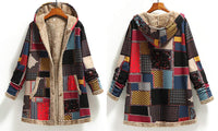 Patchwork Fleece-Lined Coat