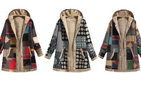 Patchwork Fleece-Lined Coat