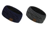 2Pcs Knitted Fleece-Lined Headband