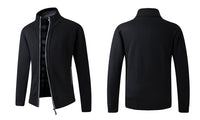 Men's Knitted Fleece-Lined Zip Cardigan