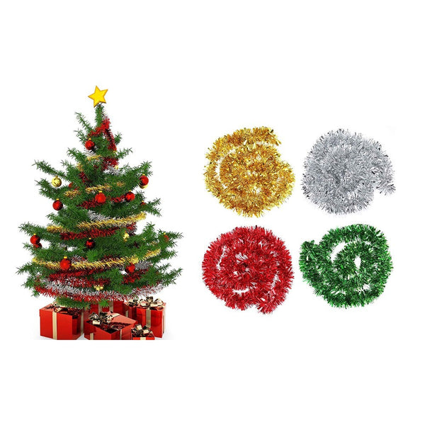 2Pcs Christmas Tinsel Garland