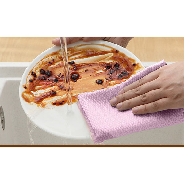 10Pcs Fish Scale Microfiber Cleaning Cloths