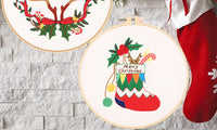 Christmas DIY Cross Stitch Embroidery Starter Kit Set for Beginners