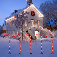 5Pcs Christmas Candy Cane Lights