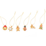 6pcs Gingerbread Man Christmas Tree Hanging Pendants Christmas Tree Hanging Decorations Cute Christmas Party Ornaments