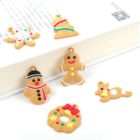 6pcs Gingerbread Man Christmas Tree Hanging Pendants Christmas Tree Hanging Decorations Cute Christmas Party Ornaments