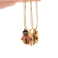 6pcs Gingerbread Man Christmas Tree Hanging Pendants Christmas Tree Hanging Decorations Cute Christmas Party Ornaments