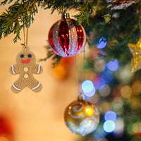 6pcs Gingerbread Man Christmas Tree Hanging Pendants Christmas Tree Hanging Decorations Cute Christmas Party Ornaments