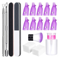 Gel Nail Polish Remover Tools Kit with Nail Clips Nail Remover Pads