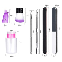 Gel Nail Polish Remover Tools Kit with Nail Clips Nail Remover Pads