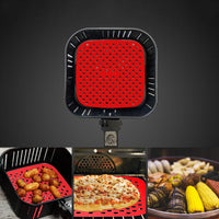 2PCS Air Fryer Liners Reusable Baking Pads Air Fryer Mats Steaming Basket Mats Non-Stick Liners for Air Fryers