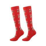 Pair of Mixed Patterns Christmas Knee-High Compression Socks