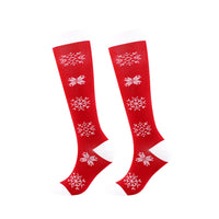 Pair of Mixed Patterns Christmas Knee-High Compression Socks