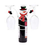 Christmas Wine Bottle and Glass Holder Storage Drying Stand