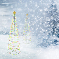 LED Solar Powered Christmas Tree Stake Light Outdoor Solar In-ground Light