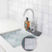 2Pcs Faucet Absorbent Mat Sink Splash Guard Faucet Drip Catcher