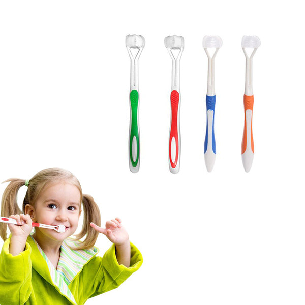 4Pcs 3 Sided Toothbrush