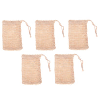 5Pcs Cotton-Linen Exfoliating Soap Bags