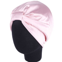 Double-Layered Stain Silk Elastic Turban