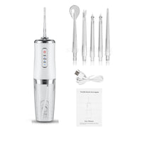 Electric Cordless Water Flosser with Four Nozzles