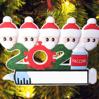 2Pcs Personalised 2021 Christmas Tree Ornament