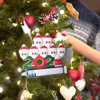 2Pcs Personalised 2021 Christmas Tree Ornament