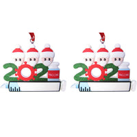 2Pcs Personalised 2021 Christmas Tree Ornament