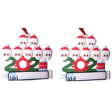 2Pcs Personalised 2021 Christmas Tree Ornament