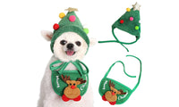 Christmas Pet Hat with Bandana Set