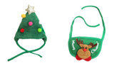 Christmas Pet Hat with Bandana Set