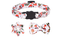 Christmas Pet Collar with Two Bow Ties Set