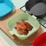 Reusable Square Air Fryer Silicone Pot Oven Baking Tray Pan Air Fryer Liner