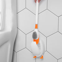 Duck Shaped Toilet Brush with Base for Deep Cleaning Bathroom