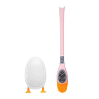 Duck Shaped Toilet Brush with Base for Deep Cleaning Bathroom