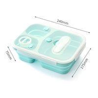 Collapsible Silica Gel Outdoor Lunch Box Leakproof Folding Food Storage Food Preparation Container That Can Be Separated