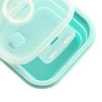 Collapsible Silica Gel Outdoor Lunch Box Leakproof Folding Food Storage Food Preparation Container That Can Be Separated