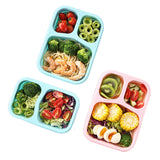 Collapsible Silica Gel Outdoor Lunch Box Leakproof Folding Food Storage Food Preparation Container That Can Be Separated