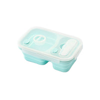 Collapsible Silica Gel Outdoor Lunch Box Leakproof Folding Food Storage Food Preparation Container That Can Be Separated