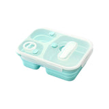 Collapsible Silica Gel Outdoor Lunch Box Leakproof Folding Food Storage Food Preparation Container That Can Be Separated