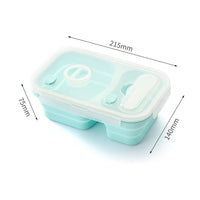 Collapsible Silica Gel Outdoor Lunch Box Leakproof Folding Food Storage Food Preparation Container That Can Be Separated