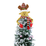 Christmas Tree Topper Decoration Santa Claus Snowman Elk Xmas Holiday Home Party Decorations