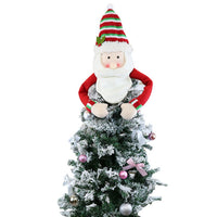 Christmas Tree Topper Decoration Santa Claus Snowman Elk Xmas Holiday Home Party Decorations