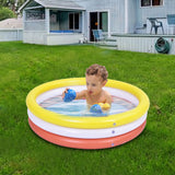 Baby Toddler Paddling Pool 3 Ring Inflatable Water Basin Child Kid Toy