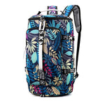 Large Capacity Flower Pattern Travel Duffle Bag Sport Gym Backpack