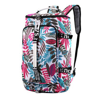 Large Capacity Flower Pattern Travel Duffle Bag Sport Gym Backpack