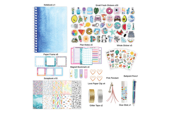 DIY Journal Kit with Scrapbooking Supplies Stickers